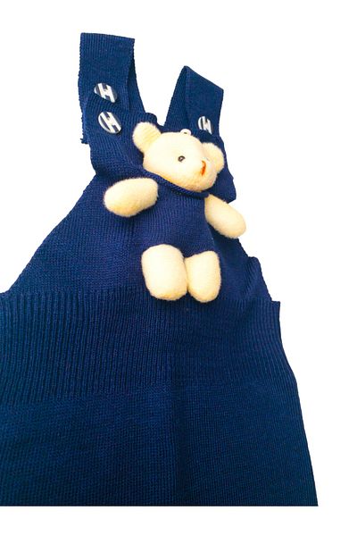 gogo bici Adjustable Knitted Jumpsuit with Teddy Bear Leggings Salopette Flexible Baby Kids