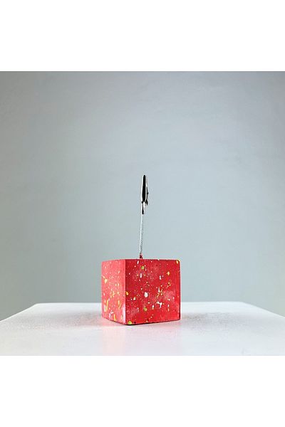 oasis decoration Red Splash Cube Note Holder