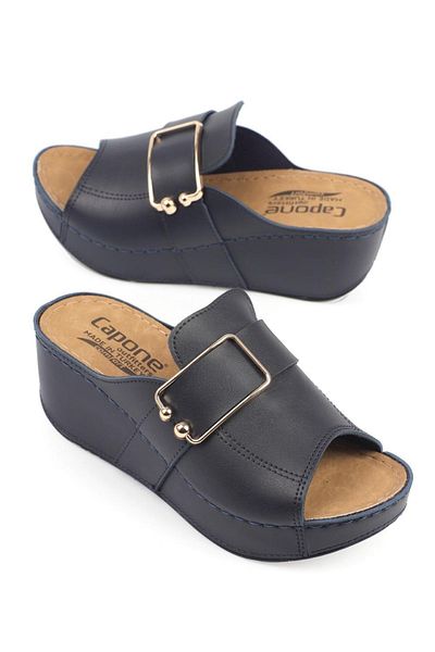 Capone Outfitters شبشب للأم بكعب عريض ناعم تشريحيًا ومريح