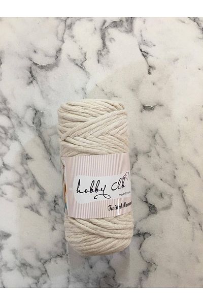 hobby club Taranan Macrame 4 Pieces (1kg) Hobby Rope Ecru