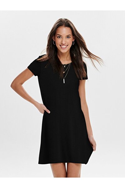 ONLY Crew Neck Cross Lace Back Midi Dress