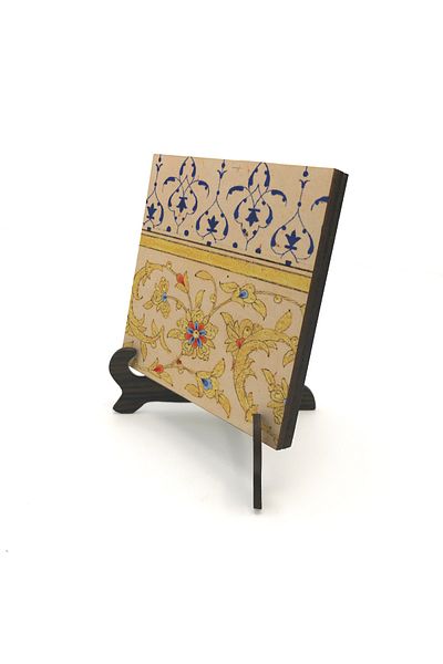 Sadrazam Ottoman Gilded Pattern Printed MDF Desktop