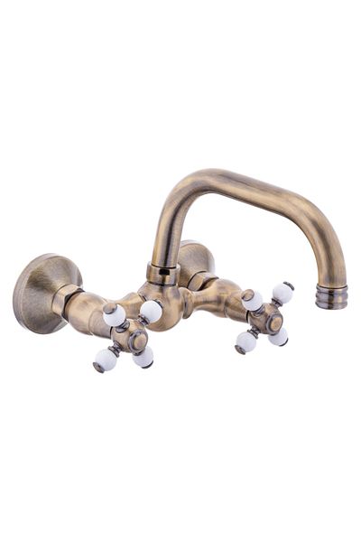 LPD Ottoman Antique Rotating Ram Porcelain Stone Sink Faucet