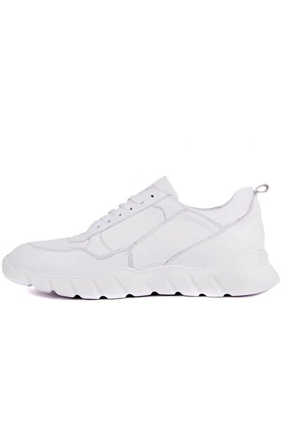 SailLakers - Λευκό δερμάτινο ανδρικό αθλητικό παπούτσια 101-3688-HE-923