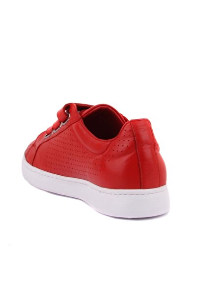 SailLakers - Red Leather Velcro Men's Shoes 101-3706-He754