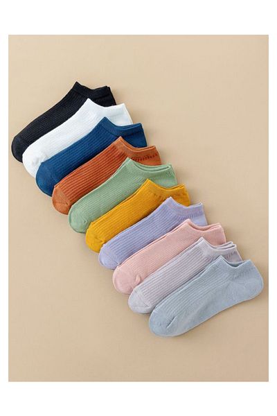 MY MENORA SOCKS Удобни гъвкави чорапи до глезена, 8 чифта
