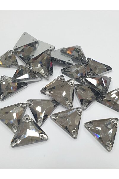 CRYSTALSHOP Кристален шивашки камък - 16мм триъгълник сив (50 бр.)