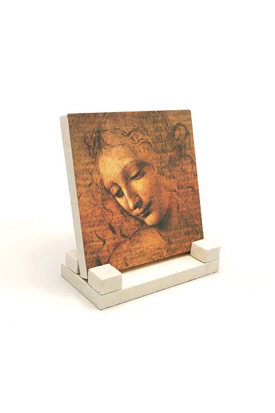 Sadrazam Women's Head Sketch Leonardo Da Vinci, 1508 Printed Natural Stone Desktop