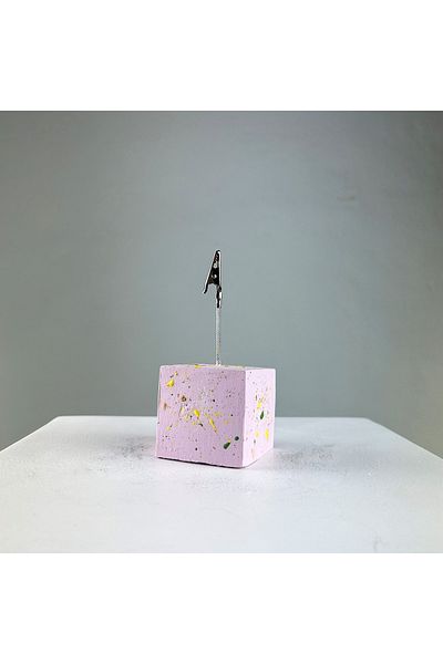 oasis decoration Pink Cube Splash Note Holder