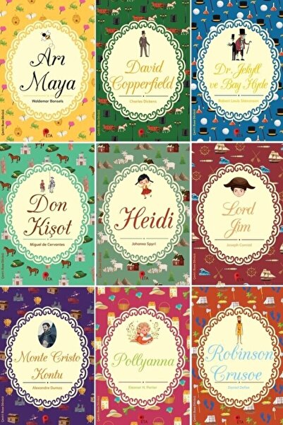 peta kitap Ilk Kütüphanem-çocuk Klasikleri(heidi-pollyanna-arı Maya-lord Jim-...