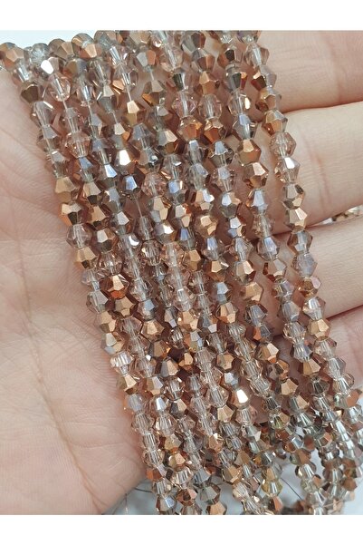 4mm Pyramid Copper Crystal Beads (10 STRINGS)