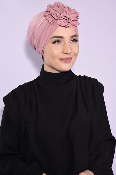 Ns nowascarf Rose Drawstring Double-Sided Hijab Bone