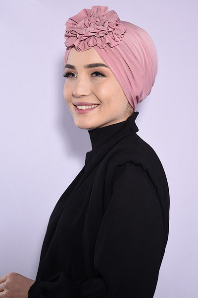 Ns nowascarf Rose Drawstring Double-Sided Hijab Bone
