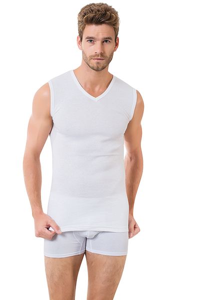 Öztaş Underwear 3 Pieces Men's Sleeveless V-Neck Ribbed Tank Top