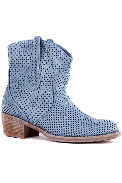 SailLakers - Cizme de vară pentru femei, din piele albastru denim, fără fermoar 105-2596-VENUS