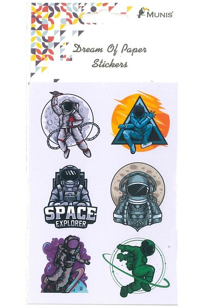 MUNIS Αυτοκόλλητο Space Space (1 φύλλο, μέγεθος A6)