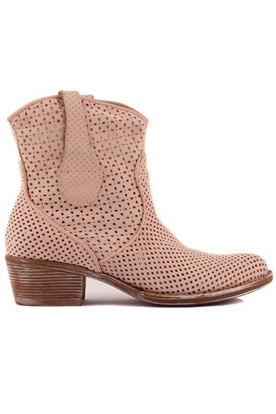 SailLakers - Γυναικείες καλοκαιρινές μπότες χωρίς φερμουάρ σε χρώμα πούδρας Nubuck 105-2596-VENUS