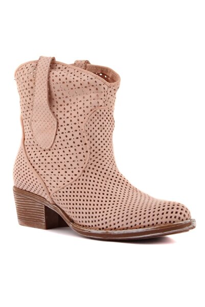 SailLakers - Γυναικείες καλοκαιρινές μπότες χωρίς φερμουάρ σε χρώμα πούδρας Nubuck 105-2596-VENUS