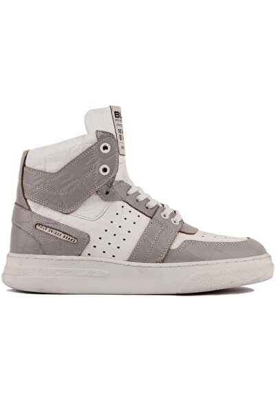 SailLakers - Сірі чоловічі кросівки з білою шкіряною шнурівкою 1507010-SKYHGZ