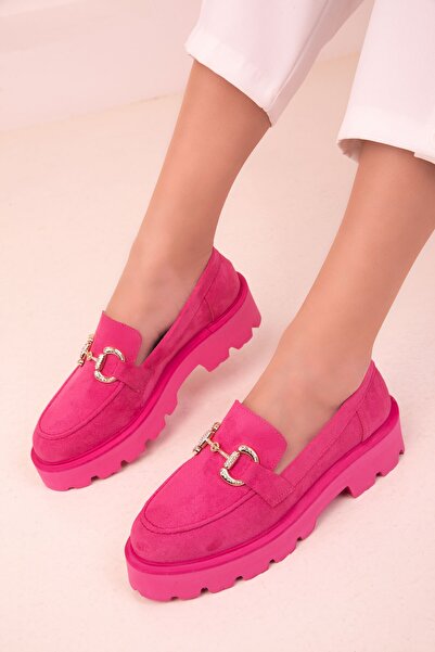SOHO Fuchsia Suede Women's Casual Shoes 17919