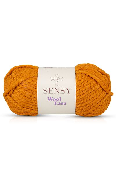 SENSY Premium Wool Ease Hand Knitting Thread Scarf Beanie Hat Thread Poncho Thread Cardigan Thread Mustard