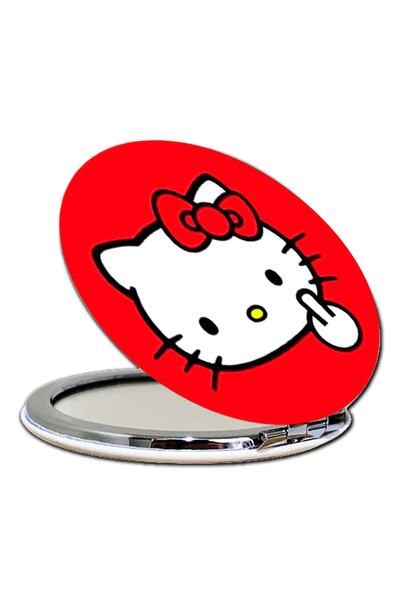 İŞTE BU Hello Kitty Kişiye Özel Isim Baskılı Çanta / Cep Aynası (kapaklı Ve Büyüteçli)