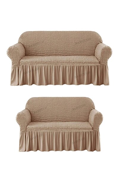 BASHTUGH TİCARET Bürümcük Koltuk Örtüsü Yıkanabilir Lastikli Çekyat Örtüsü 32...