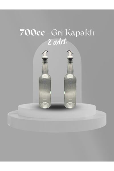 Sahlepcim 700cc Gri Akıtıcılı Yağdanlık - Sirkelik - 2 Adet