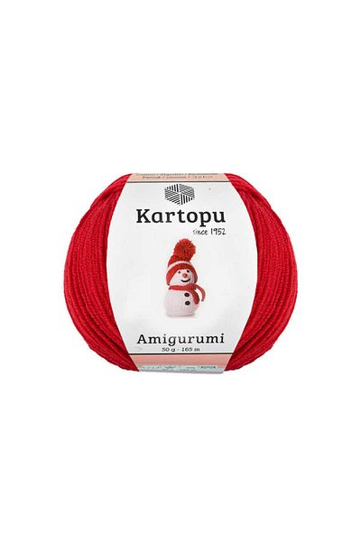 Kartopu Amigurumi Poncho Thread 10 Pieces (500gr) Soft Cotton Knitting Thread K140 Red Amigurumi50