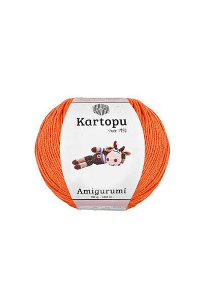 Kartopu Amigurumi Poncho Thread 10 Pieces (500gr) Soft Cotton Knitting Thread K201 Orange Amigurumi50