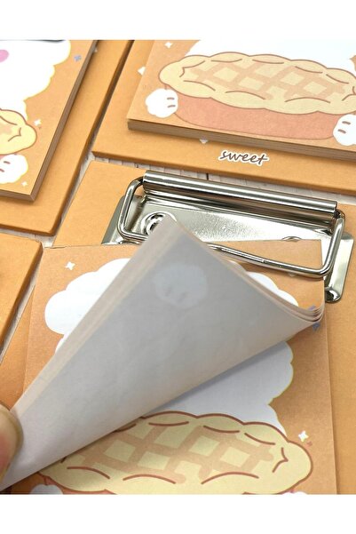 Kağıt Gemi Dükkan Sevimli Hayvan Desenli Sarı Sekreterlik Not Defteri/ Sticky Note / Sticker/ Post-it/ Bul