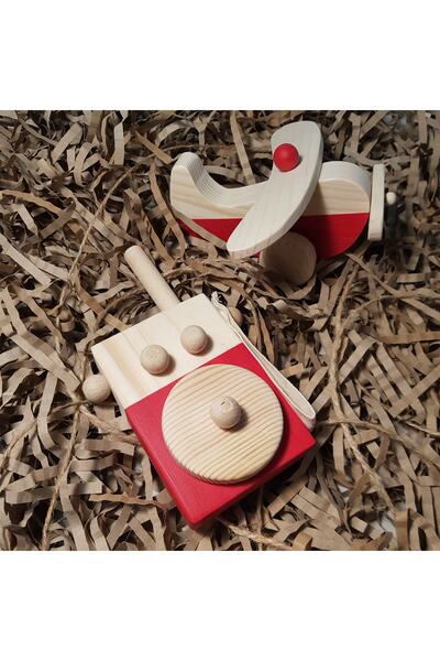 aswood Wooden Montessori Baby Wireless + Baby Airplane Toy Set,waldorf Toy,gift Children's Toy +2 Years