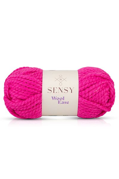 SENSY Premium Wool Ease Hand Knitting Thread Scarf Beanie Hat Thread Poncho Thread Cardigan Thread Fuchsia