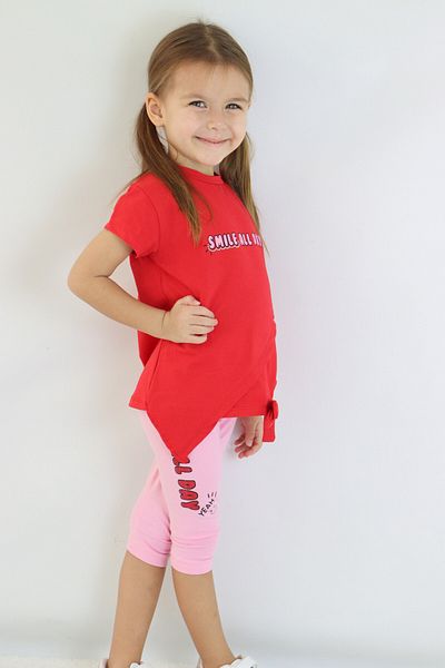 Harika KIDS Girl's Capris Short Sleeve Summer Basic Suit Age 2-5
