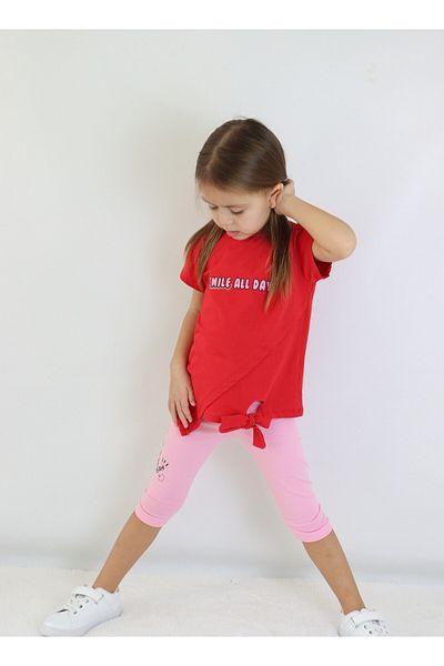 Harika KIDS Girl's Capris Short Sleeve Summer Basic Suit Age 2-5