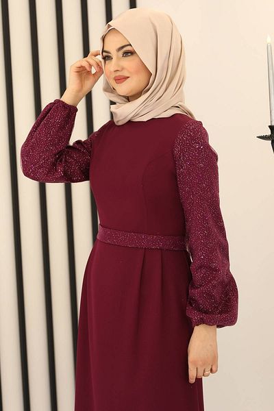 Fashion Showcase Rochie de Seara Crescent Prune - Design - Fsc3020