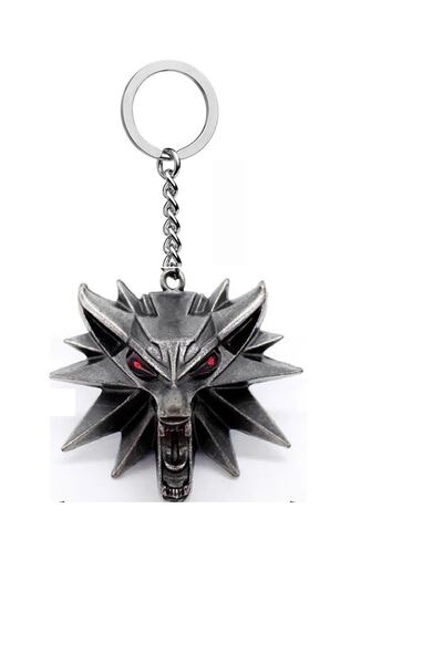 Herşey Nota The Witcher Kurt Kabartmalı Madalyon Anahtarlık