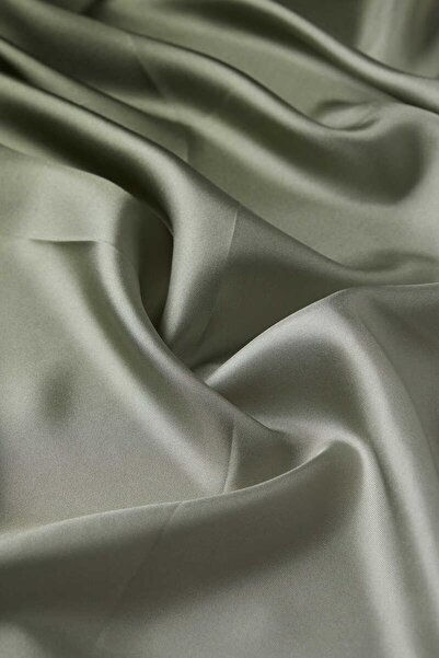 Bursa İpek Khaki Mint Gradient Twill Silk Scarf