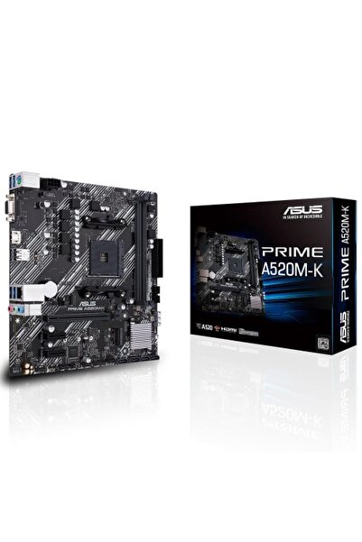 ASUS PRIME A520M-K, 2xDDR4, 1x M.2, D-SUB, HDMI, AM4 Soket Anakart