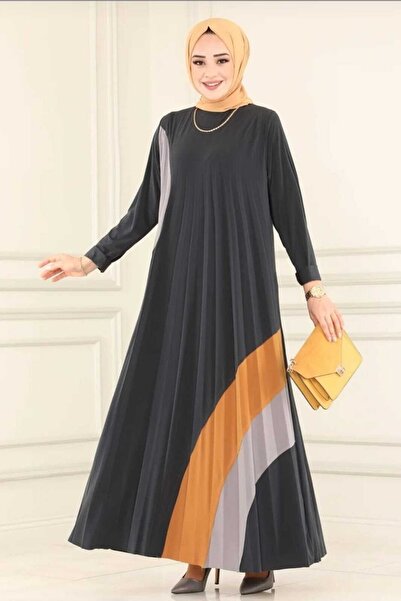 MODAMÜNASİP Υπέροχο φόρεμα Sandy ριγέ με αυτοπλισέ