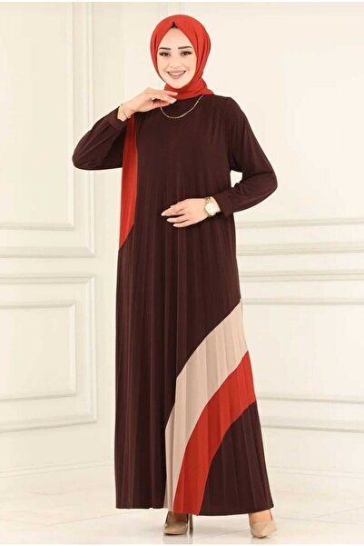 MODAMÜNASİP Υπέροχο φόρεμα Sandy ριγέ με αυτοπλισέ