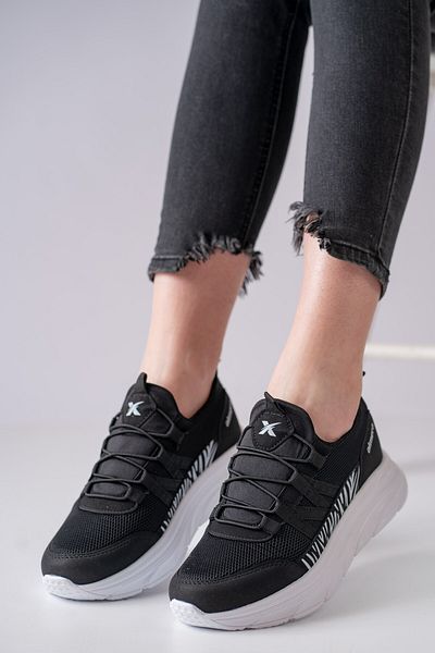 LETAO Pantofi de mers cu pantofi sport casual, negru, alb, pentru femei