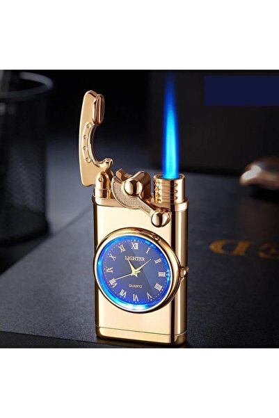 hızıroğulları Sıradışı Yeni Saati Metal Gazlı Çakmak Jet Alev Çakmak Rüzgar Geçirmez Özel Tasarım