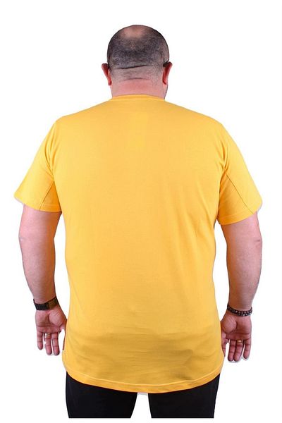 MocGrande Large Size Crew Neck T-Shirt Tropical 23114 Yellow