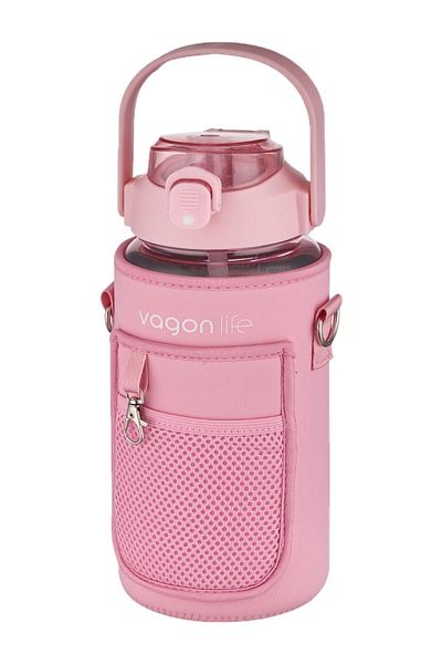 Vagonlife 1500 Ml Use Water Bottle with Case ((Phone Mount)) with Carrying Strap with/without Straw