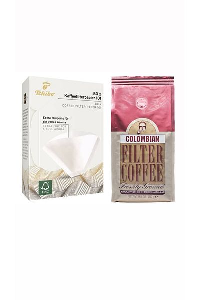 Mehmet Efendi Colombian Filter Coffee 250 Gr + Tchibo Filter Coffee Paper