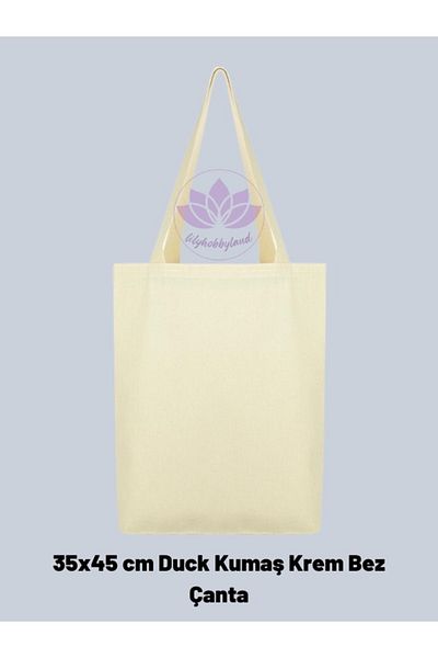 LİLYHOBBYLAND Punch-Paw Cloth (DUCK) Bag Embroidery Set with All Materials Color Cream