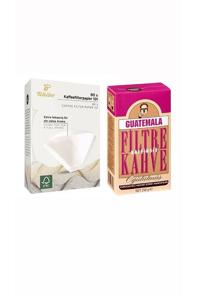 Mehmet Efendi Guatemala Non-Cafe Filter Coffee 250 Gr + Tchibo Filter Coffee Paper