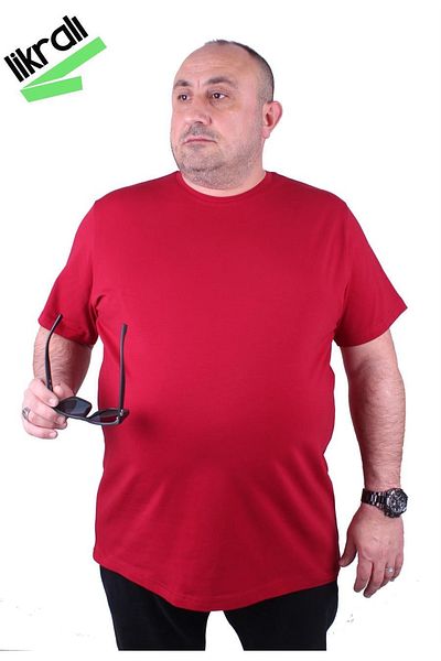 MocGrande Ανδρικό μπλουζάκι Lycra Basic Crew Neck 11160 Claret Red
