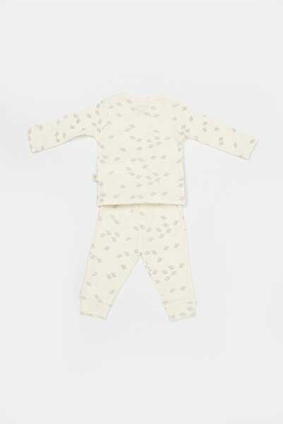 BabyCosy Organic Modal Elephant Patterned Hat 3-Piece Baby Set